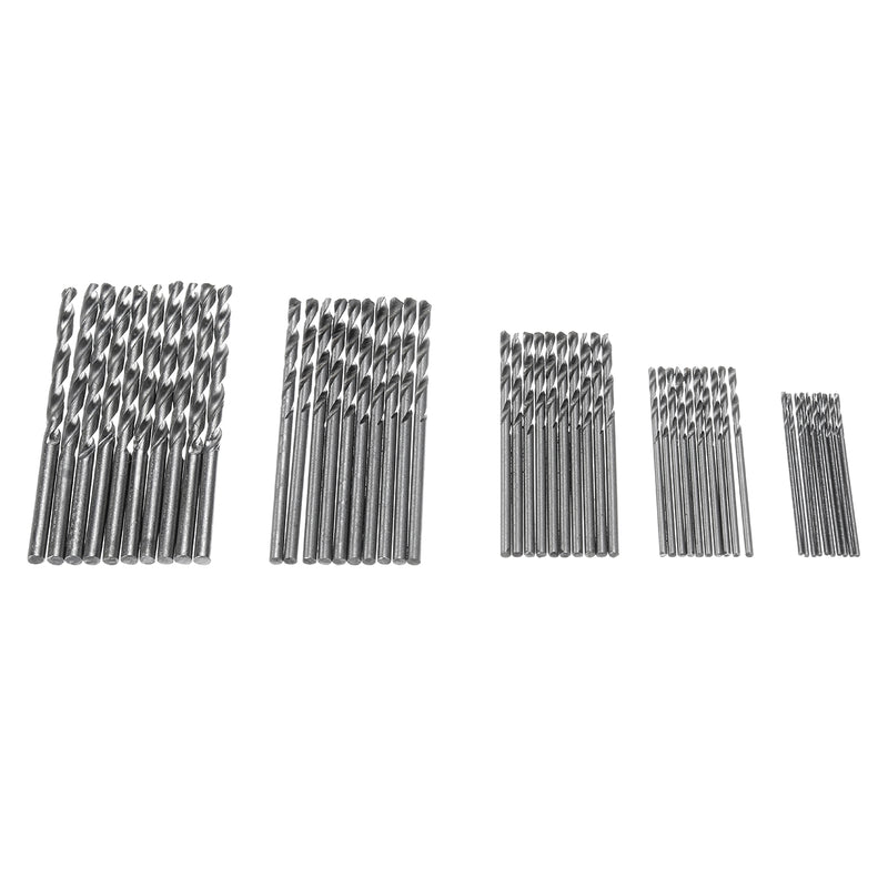 50pc Packs HSS High-speed 1/1.5/2/2.5/3mm Twist Drill Bit Steel Serratula Steel Wood