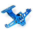 Motorcycle Adjustable Modified License Plate Holder Plate Bracket with LED Lights