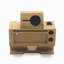 Natural Bamboo USB Charging Dock Stand Holder Bracket for Mobile Phone Smart Watch