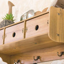 Wall Mounted Nail Free Storage Shelf Rack Plants Organizer with 3 Drawers Decorations Stand Office Home Supplies
