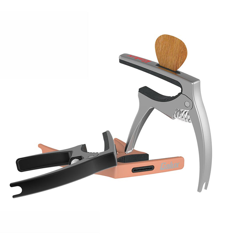 Galux GC-500A 3 in 1 Guitar Capo with Nail Puller Picks Hidden Slot for Folk Guitar