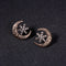 Star-Studded Moon Flower Embossed Earrings Female Retro Style