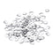 100Pcs M3 M4 304 Stainless Steel Spring Wave Washer Elastic Curved Gasket Pad Assortment Kit