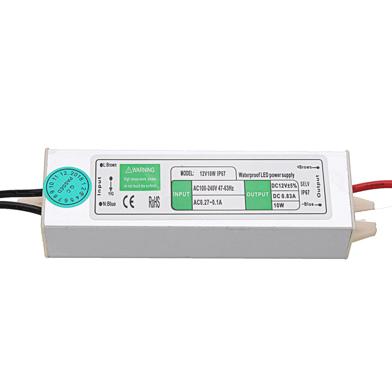 AC110V-240V to DC12V 10W Waterproof Switching Power Supply 115*29*20mm
