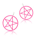 Acrylic Stars Exaggerated Ear Drop Women Earrings