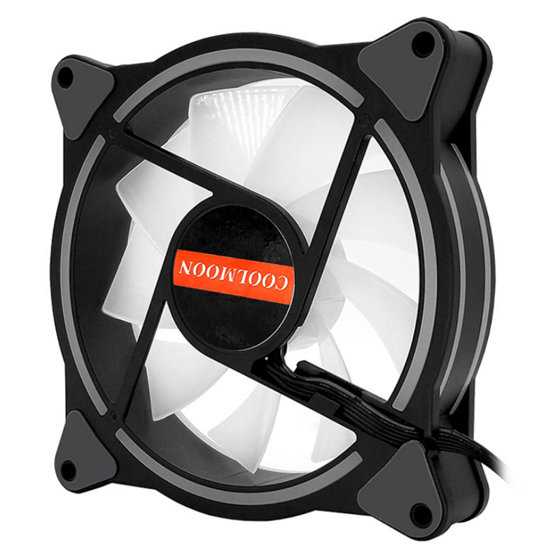 Coolmoon 12V CPU Cooling Fan 1PCS 120mm Multilayer Backlit RGB Computer Case PC Cooling Fan Cooler Heatsink for PC