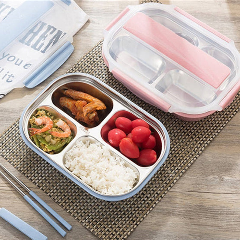 Thermal Insulated Stainless Steel Lunch Box Picnic Bento Food Storage Container