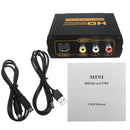 HD 1080P HD to RCA AV CVBS Composite S-Video R/L Audio HDCP Converter Adapter