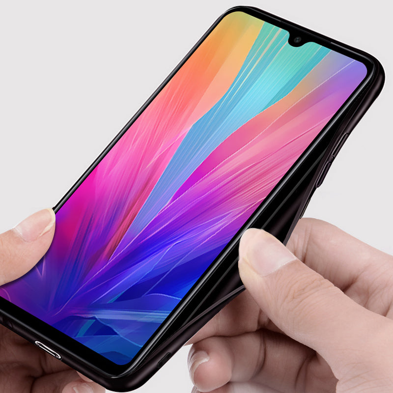 Bakeey Fabric Splice Soft Edge Protective Case+Tempered Glass Screen Protector +Lens Protector For Xiaomi Mi 9 / Mi 9 Transparent Edition
