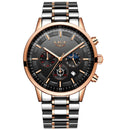 LIGE 9877 Business Style Waterproof Men Wrist Watch Luminous Display Full Steel Quartz Watches