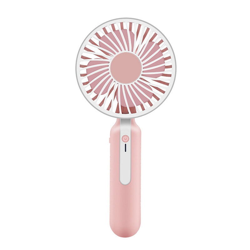 2 In 1 Mini Portable USB Hand Fan Cellphone Holder Adjustable Speed Cooling Rechargeable Battery Fan