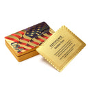 Gold Plastic Coated Playing Cards Poker Game USA National Flag Style