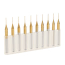 10Pcs 1/8 Inch Shank Tungsten Steel PCB Drill Bits 0.4mm Titanium Coated Carbide PCB Drill Bit Set