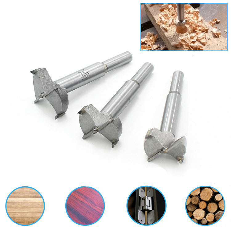 6pcs 30-60mm Forstner Drill Bit Set Hinge Hole Cutters Woodworking Hole Saw Cutter