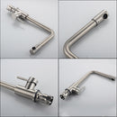 Stainless Steel Kitchen Water Tap Hot&Cold Mixer Basin Sink Faucet Brushed Surface Single Handle Faucet