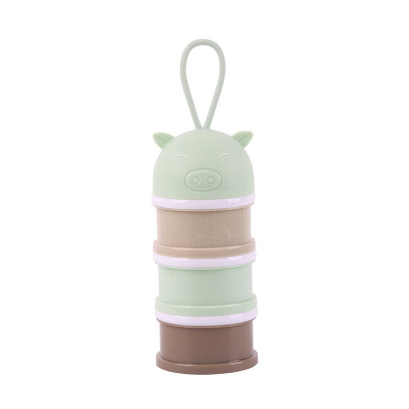3 Layer Frog Style Portable Dispenser Container Baby Food Storage Milk Powder Cup