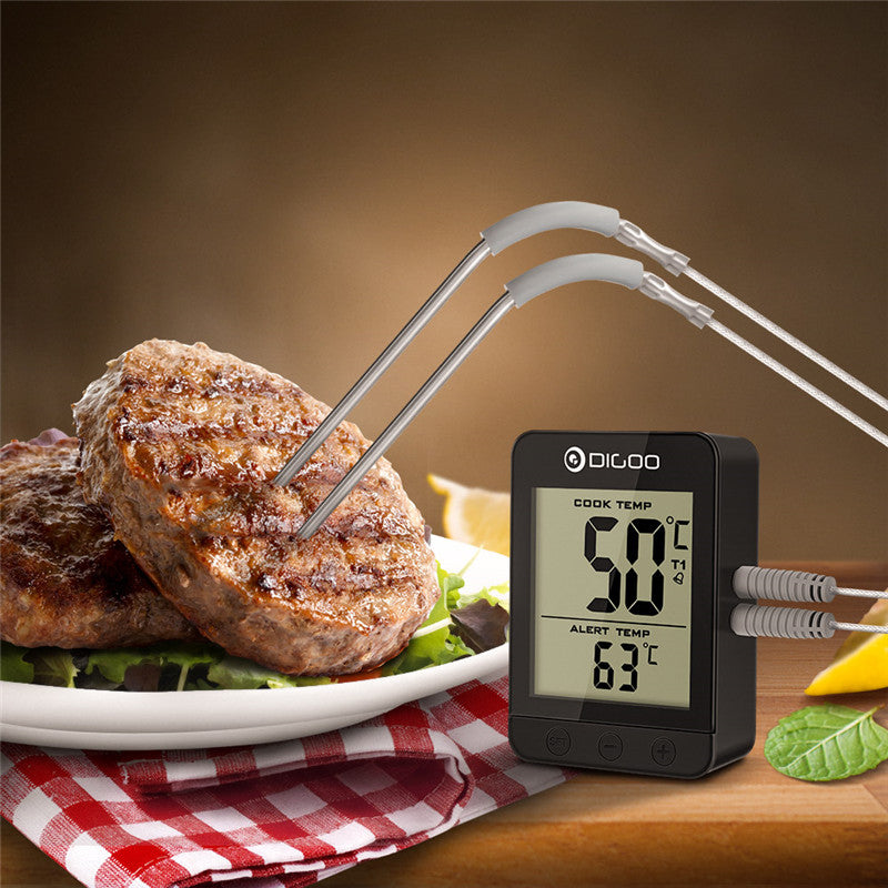 2PCS Digoo DG FT2203 Smart Bluetoorh LED & LCD Display BBQ Thermometer Kitchen Cooking Thermometer