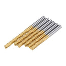 Drillpro 4mm Shank 12-32mm Tungsten Carbide End Mill Titanuim Coated PCB Milling Cutter