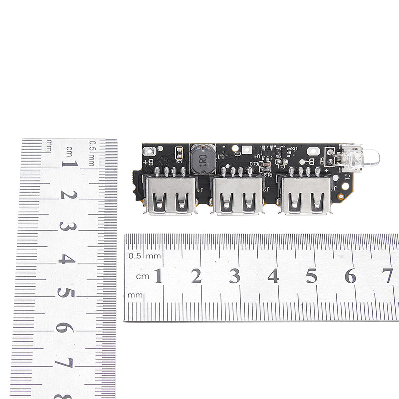 10pcs 5V 2.1A 3 USB Mobile Power Circuit Board  Boost Module For DIY Power Bank Lithium Battery