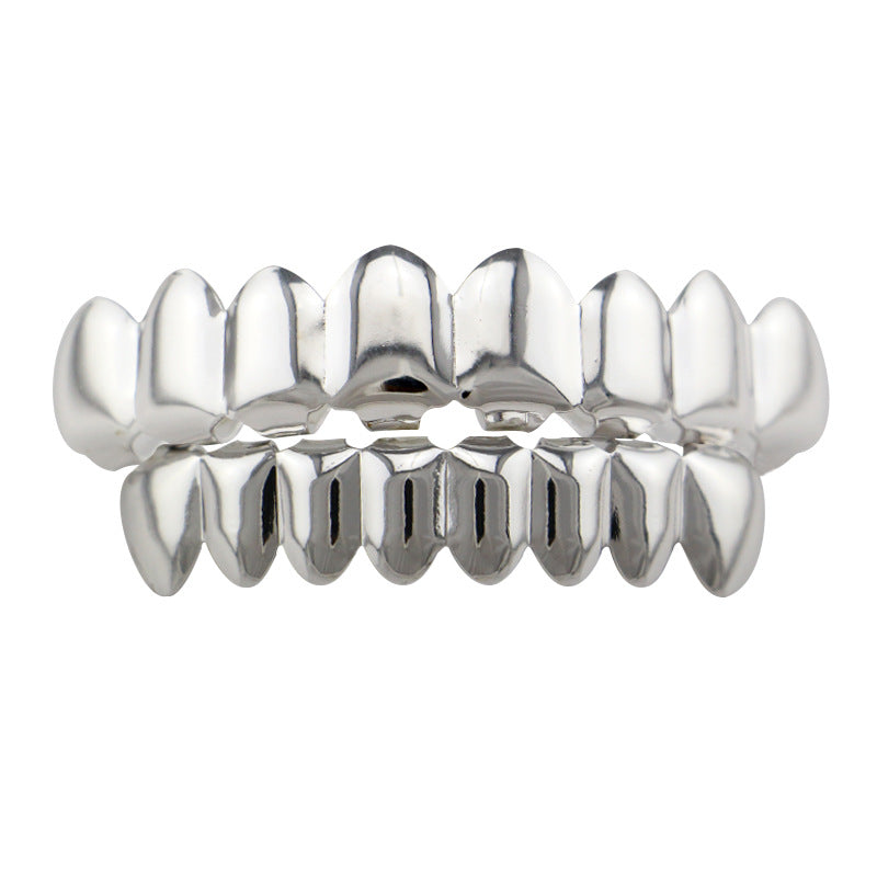 4 Colors Metal Glossy Braces Plating  Black Braces Hip Hop Rose Gold Grillz Teeth Jewelry