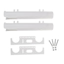 Plastic Fishing Rod Holder Pole Rack 2 Tubes Sockets for Boat Kayak Fishing White