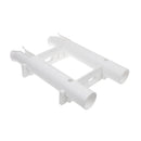 Plastic Fishing Rod Holder Pole Rack 2 Tubes Sockets for Boat Kayak Fishing White