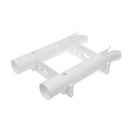 Plastic Fishing Rod Holder Pole Rack 2 Tubes Sockets for Boat Kayak Fishing White