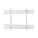 Plastic Fishing Rod Holder Pole Rack 2 Tubes Sockets for Boat Kayak Fishing White