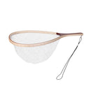 Seawater/River/Boat Fishing Landing Net Rubber Fish Keeper w/ Wooden Handle