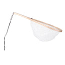 Seawater/River/Boat Fishing Landing Net Rubber Fish Keeper w/ Wooden Handle