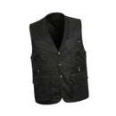 Men Reversible Casual Safari Vest Multi Pockets Waistcoat Fishing Hiking Jacket Travelling Accessory XXXL Black
