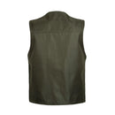 Men Reversible Casual Safari Vest Multi Pockets Waistcoat Fishing Hiking Jacket Travelling Accessory XL Army Green