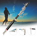 Stainless Steel Retractable Automatic Fishing Rod For Sea River Lake Fishing 2.7m Black
