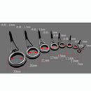 75Pcs Fishing Rod Guide Tip Repair Kit Set DIY Eye Rings Different Size Stainless Steel Frames with Box