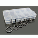 75Pcs Fishing Rod Guide Tip Repair Kit Set DIY Eye Rings Different Size Stainless Steel Frames with Box