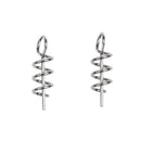 50 Pieces Soft Worm Lure Baits Hook Pin Spring Fixed Lock Fishing Screw Needle