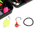 128pieces Assorted Fishing Tackles Set Including Swivels/Lures Baits/Jig Head Hooks Case Kit for Saltwater and Freshwater