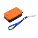 2 Compartment Fishing Storage Box Earthworm Worm Bait Lure Case with Lanyard