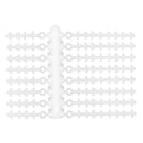 20 Pieces White Hair Rig Bait Barb Bollies Spikes Extender Stopper for Carp Fishing 5.5cm ABS