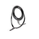 75 Pieces Sea Fishing Rod Guides Set Stainless Steel Leg Porcelain Rim Fishing Rod Guide Tip Ring Eye Rods DIY Repair Kit 8 Sizes Black