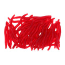 50 Pieces 3.5cm/1.4inch Soft Simulation Earthworm Worms Artificial Fishing Lure Tackle Soft Bait Lifelike Fishy Smell Lures Red