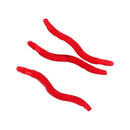 50 Pieces 3.5cm/1.4inch Soft Simulation Earthworm Worms Artificial Fishing Lure Tackle Soft Bait Lifelike Fishy Smell Lures Red