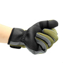Water Resistant Neoprene Professional Fly Fishing Gloves Anti Slip Rock Fishing Gloves Army Green