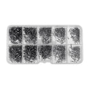 500 Pieces Stainless Steel Ball Bearing Swivels Barrel Swivel Solid Rings Fishing Connector with Fishing Tackle Box