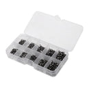 500 Pieces Stainless Steel Ball Bearing Swivels Barrel Swivel Solid Rings Fishing Connector with Fishing Tackle Box