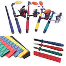 Non Slip Easy Use Textured X-Tube Heat Shrink Tubing Fishing Rod Sports Racquet Grips 22mm Blue
