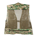 Mens Fashionable Anti-Wrinkle Breathable Multi-Pocket Fishing Camping Hunting Mesh Vest Outdoor Photography Jacket Camo 2XL