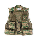 Mens Fashionable Anti-Wrinkle Breathable Multi-Pocket Fishing Camping Hunting Mesh Vest Outdoor Photography Jacket Camo 2XL