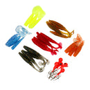 Soft Fishing Lure Set Lead Jig Head Hook Grub Worm Fishing Lures Sea Fishing Bait Tackle Set