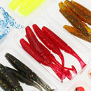 Soft Fishing Lure Set Lead Jig Head Hook Grub Worm Fishing Lures Sea Fishing Bait Tackle Set